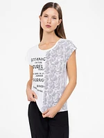 Short-sleeve semi-fitted t-shirt