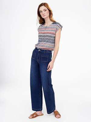 High waist wide-leg jean