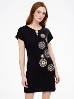 Robe courte droite en tricot
