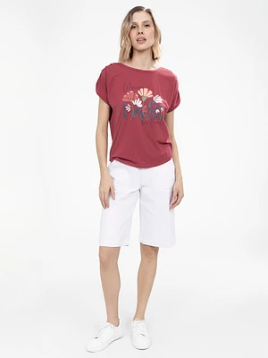T-shirt semi-ajusté à manches courtes