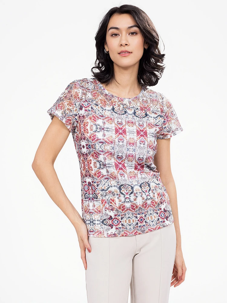 T-shirt semi-ajusté à manches courtes