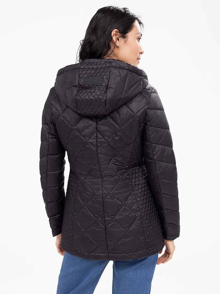 Manteau court semi-ajusté