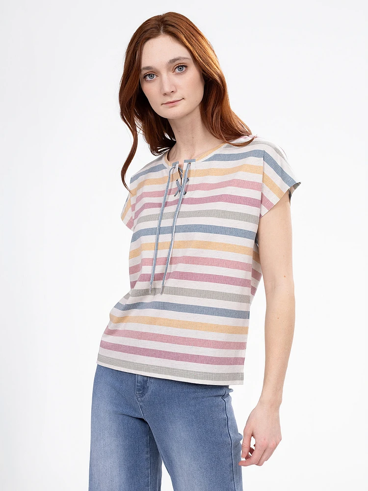 T-shirt semi-ajusté à manches courtes