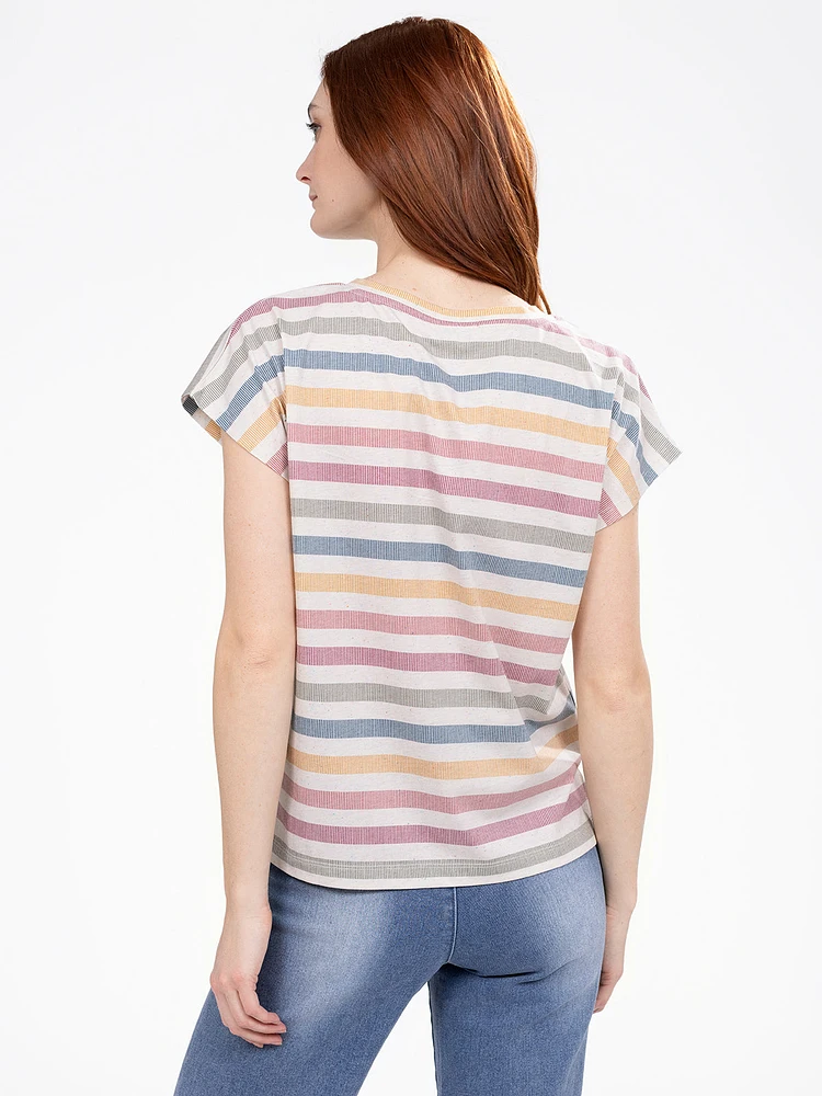 T-shirt semi-ajusté à manches courtes