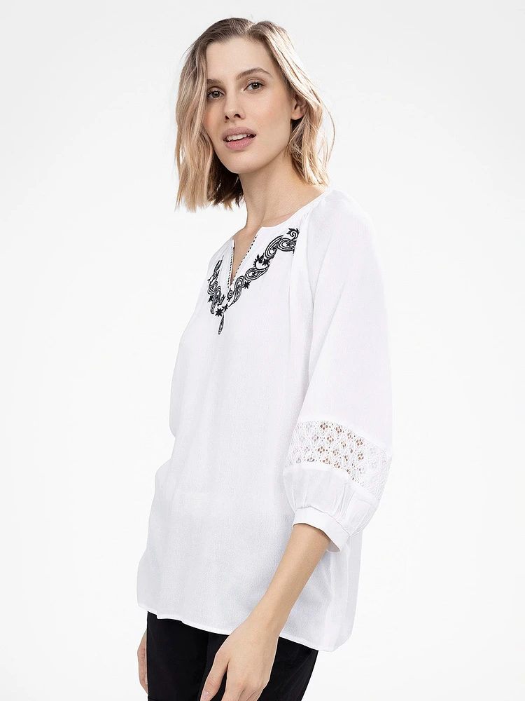 Blouse à manches 3/4
