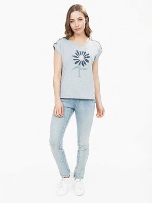 T-shirt semi-ajusté à manches courtes