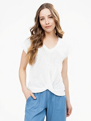 Short-sleeve semi-fitted t-shirt