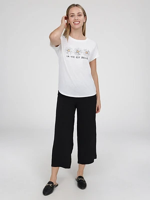 Pantalon large décontracté à enfiler