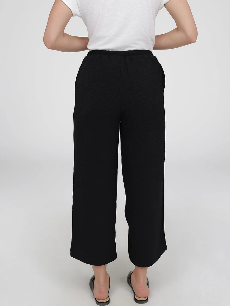 Pantalon large décontracté à enfiler