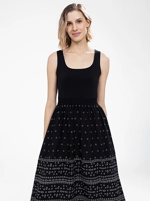 Robe maxi ligne A en tricot