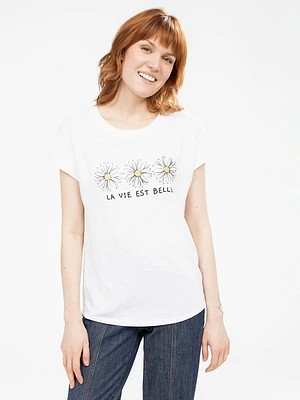Short-sleeve semi-fitted t-shirt