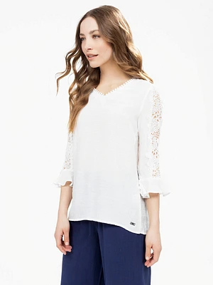 3/4-sleeve tunic