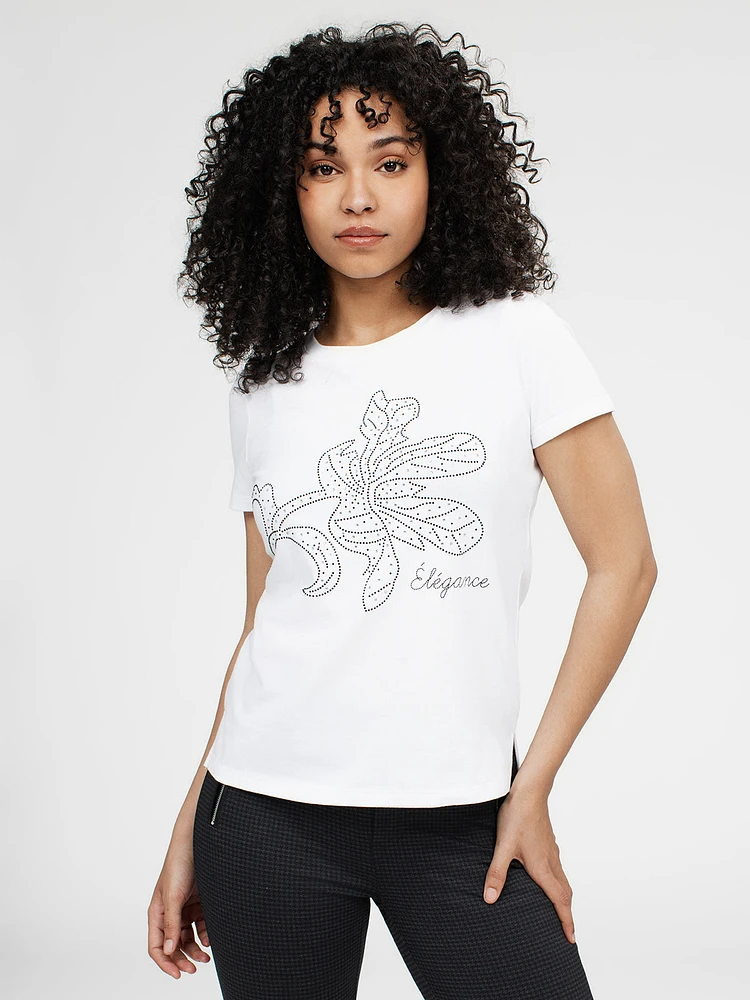 Short-sleeve semi-fitted t-shirt