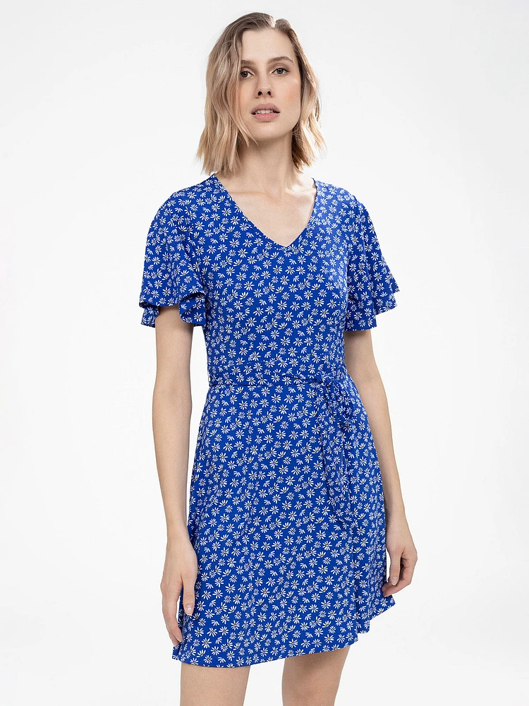 Robe courte ligne A en tricot