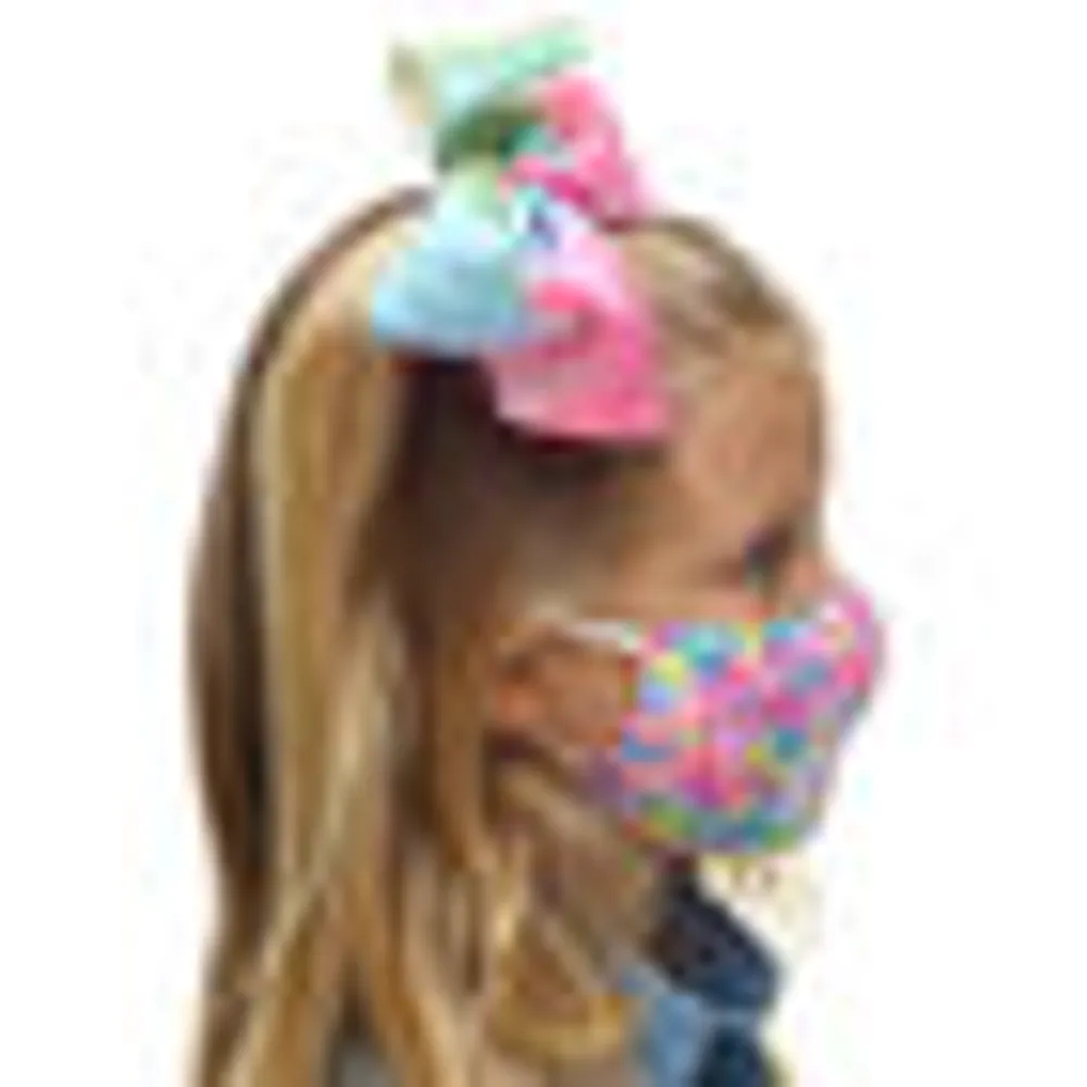 Child-Size Tie-Dye Bear Face Mask
