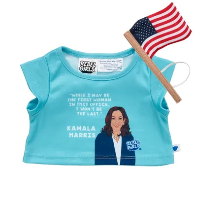 Rebel Girls Kamala Harris T-Shirt and American Flag Wristie