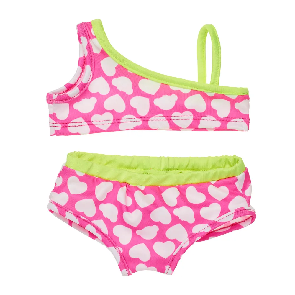 Pink Hearts Two-Piece Swimsuit