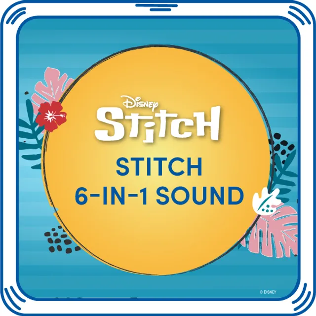 96669 Stitch Sound PELUCHE, Black, 20 cm