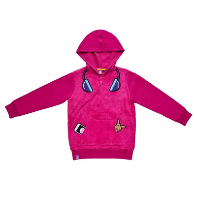 Online Exclusive Kabu™ Pink Half Zip Sherpa Hoodie