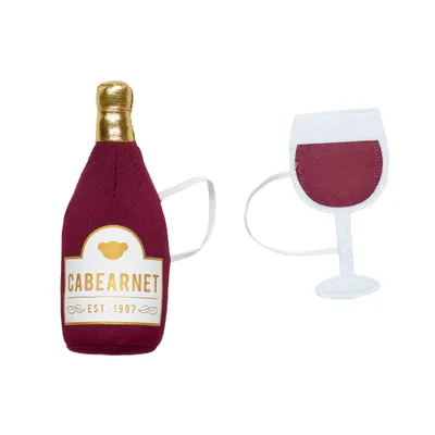 Plush CaBEARnet Wine and Glass Set
