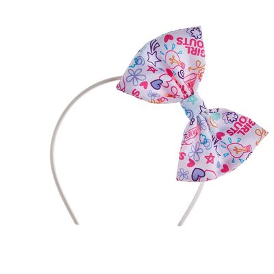 Girl Scout Doodle Print Bow Headband