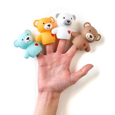 Teddy Bear Finger Puppet Bath Toys 4 pc.