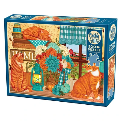 Pumpkin Patch Cats 500 Piece Puzzle Cobble Hill