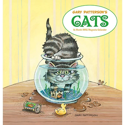 Cats Patterson Magnetic Mini 2025 Calendar