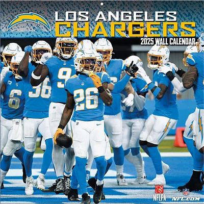 NFL Los Angeles Chargers Wall 2025 Calendar - Online Exclusive