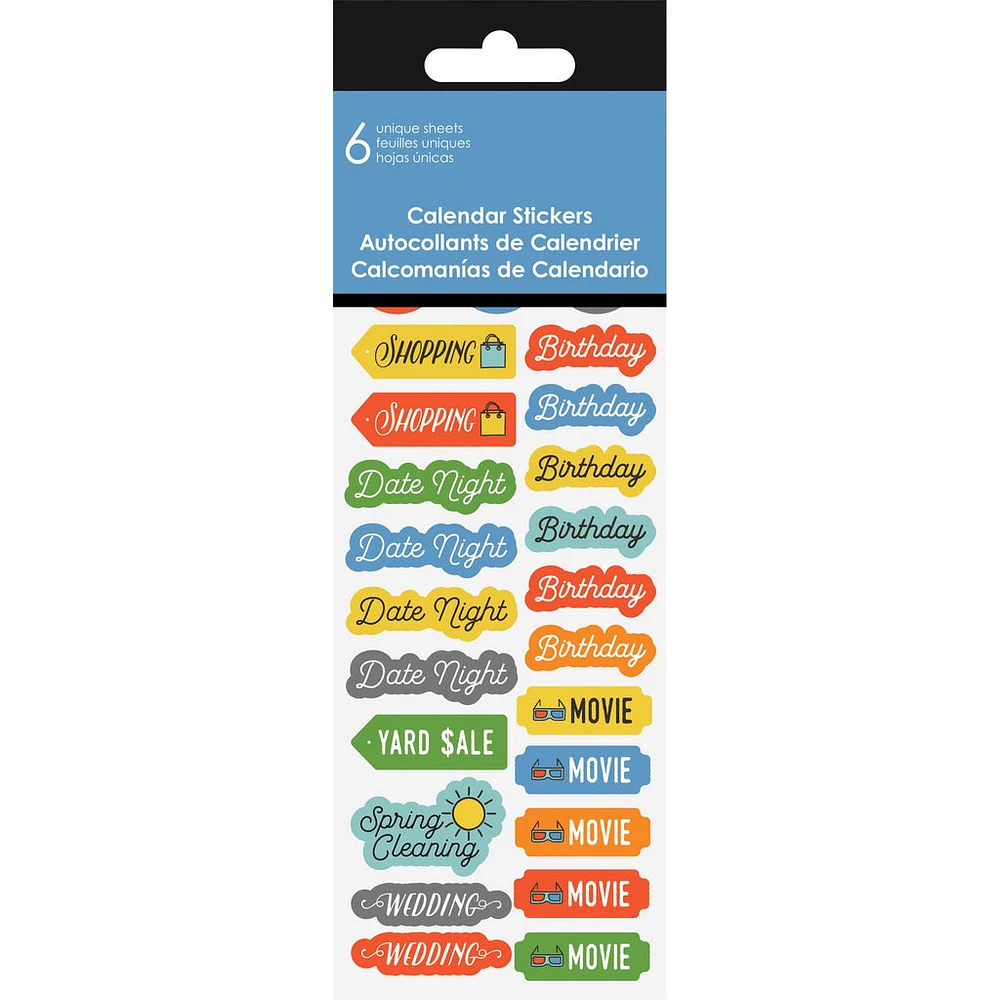 Family Calendar Reminder Stickers