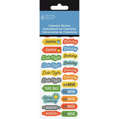 Family Calendar Reminder Stickers