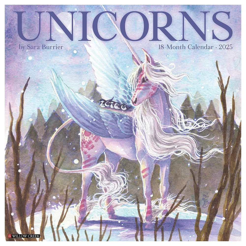 Unicorns By Sara Burrier Wall 2025 Calendar - Online Exclusive