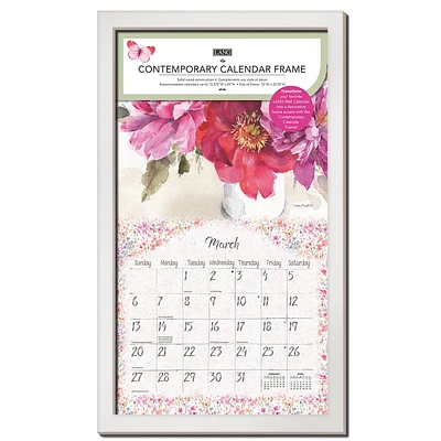 White Contemporary Wooden Calendar Frame - Online Exclusive