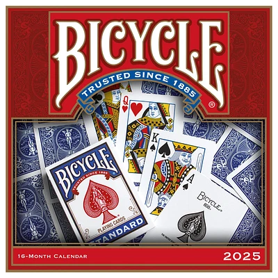 Bicycle Cards Art Wall 2025 Calendar