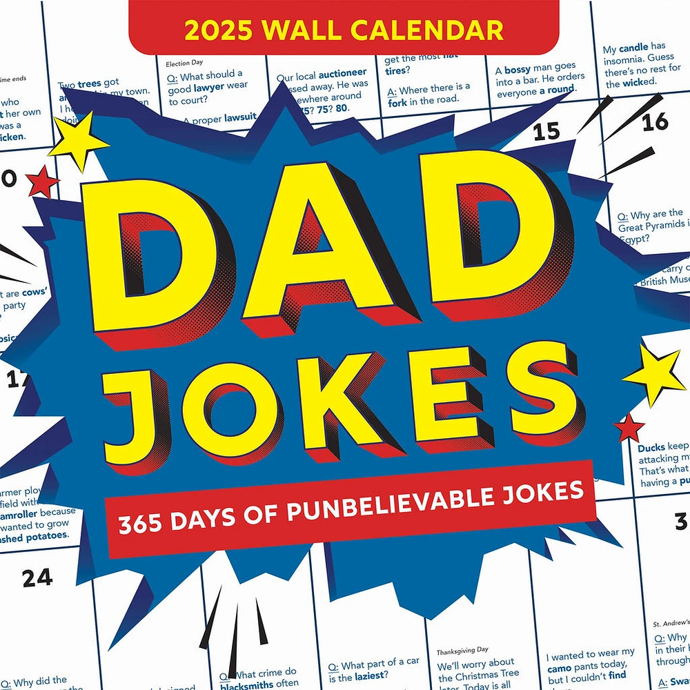 Dad Jokes Wall 2025 Calendar - Online Exclusive