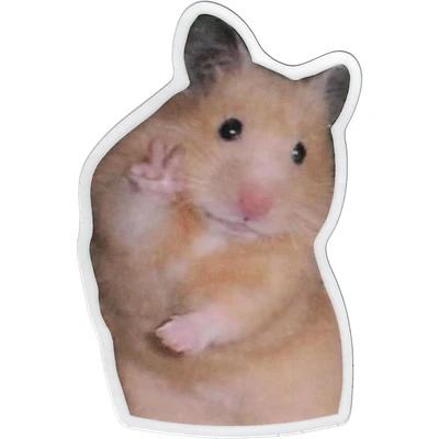 Hamster Peace Vinyl Sticker