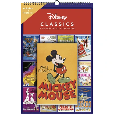 Disney Classics Poster 2025 Calendar