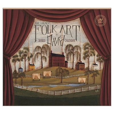 Folk Art By David Wall 2025 Calendar - Online Exclusive