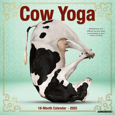 Cow Yoga Wall 2025 Calendar