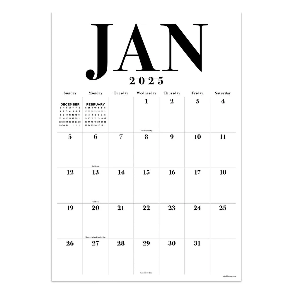 Medium Art Poster 2025 Calendar