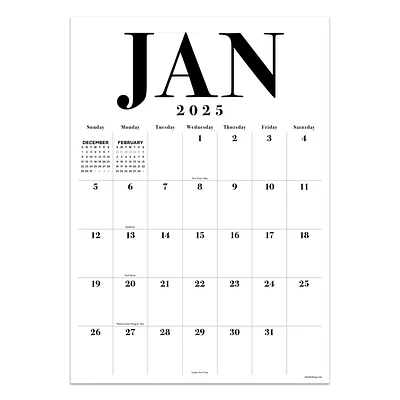 Medium Art Poster 2025 Calendar