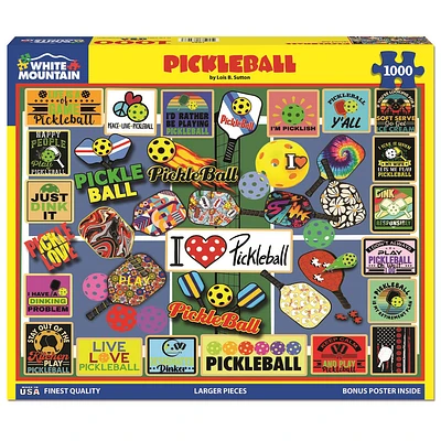 Pickleball 1000 Piece Puzzle White Mountain