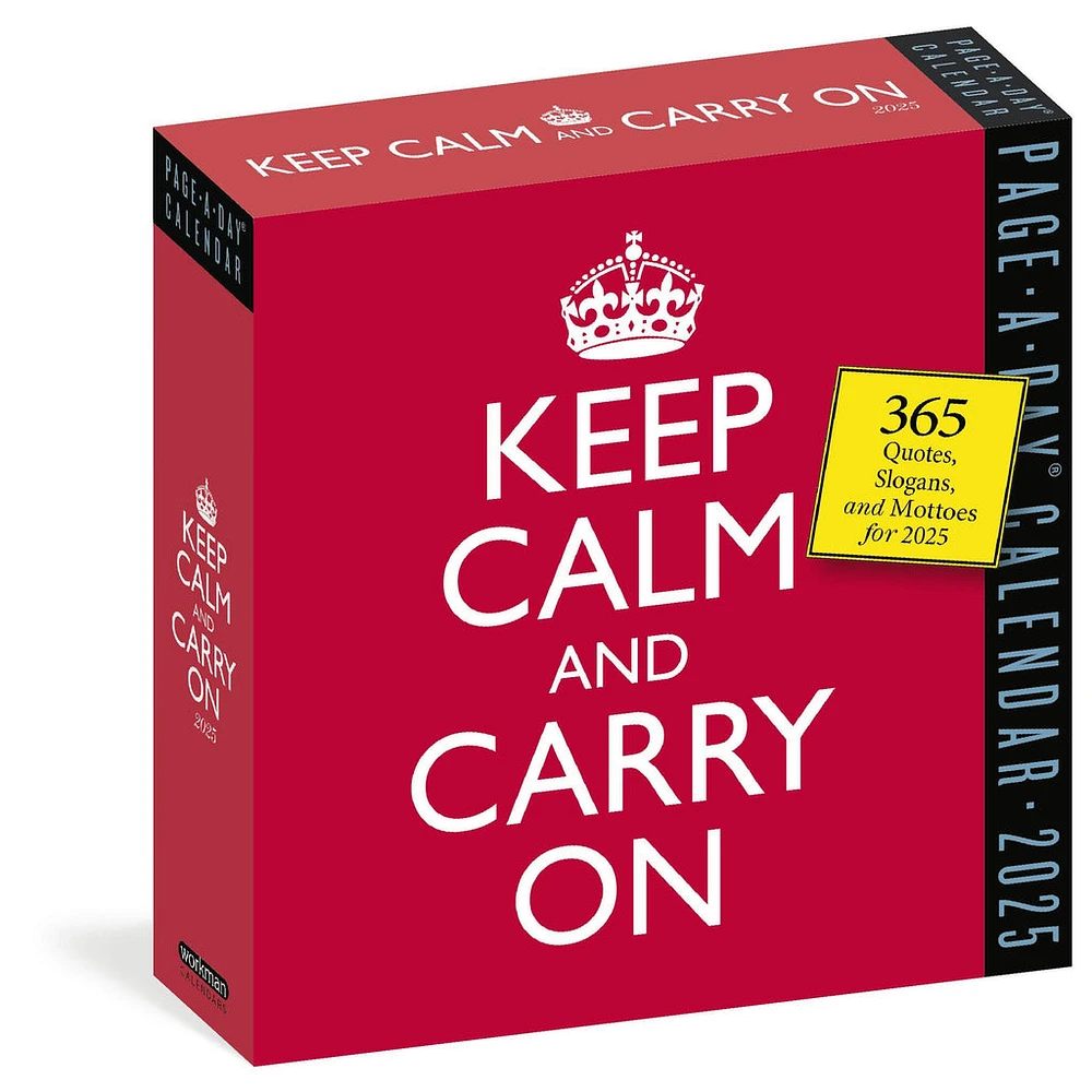 Keep Calm And Carry On Box 2025 Calendar