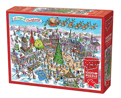 DoodleTown 12 Days of Christmas 1000 Piece Puzzle