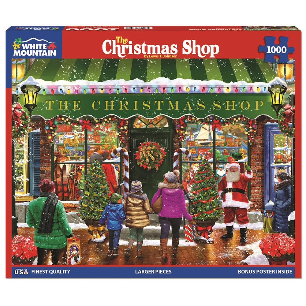 The Christmas Shop 1000 Piece Puzzle White Mountain