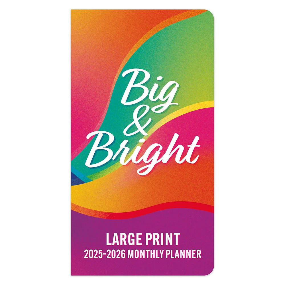 Big And Bright Large Print 2 Yr Pocket Planner 2025 Calendar