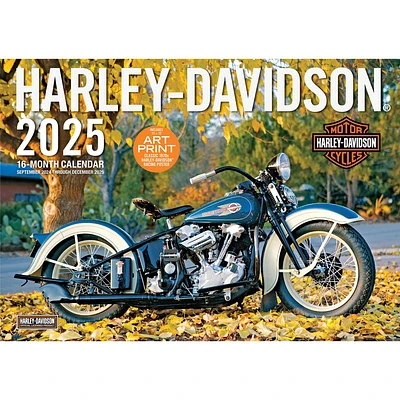 Harley Davidson Deluxe Wall 2025 Calendar