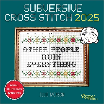 Subversive Cross Stitch Wall 2025 Calendar - Online Exclusive