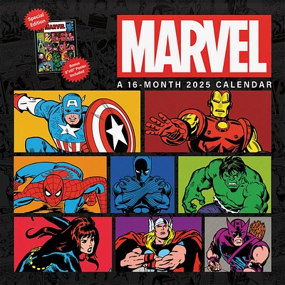 Marvel Comics with Print Wall 2025 Calendar