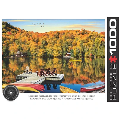 Lakeside Cottage Quebec 1000 Piece Puzzle - Online Exclusive